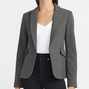 Express Gray Structured Blazer